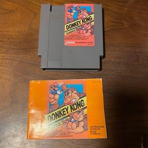 👾 Vintage Donkey Kong Classics 1988 Nintendo NES 8-Bit Game Cartridge 👾